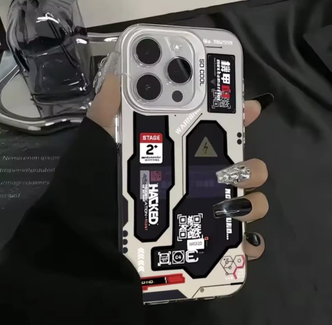 Cyberpunk Hacked Mech iPhone Case