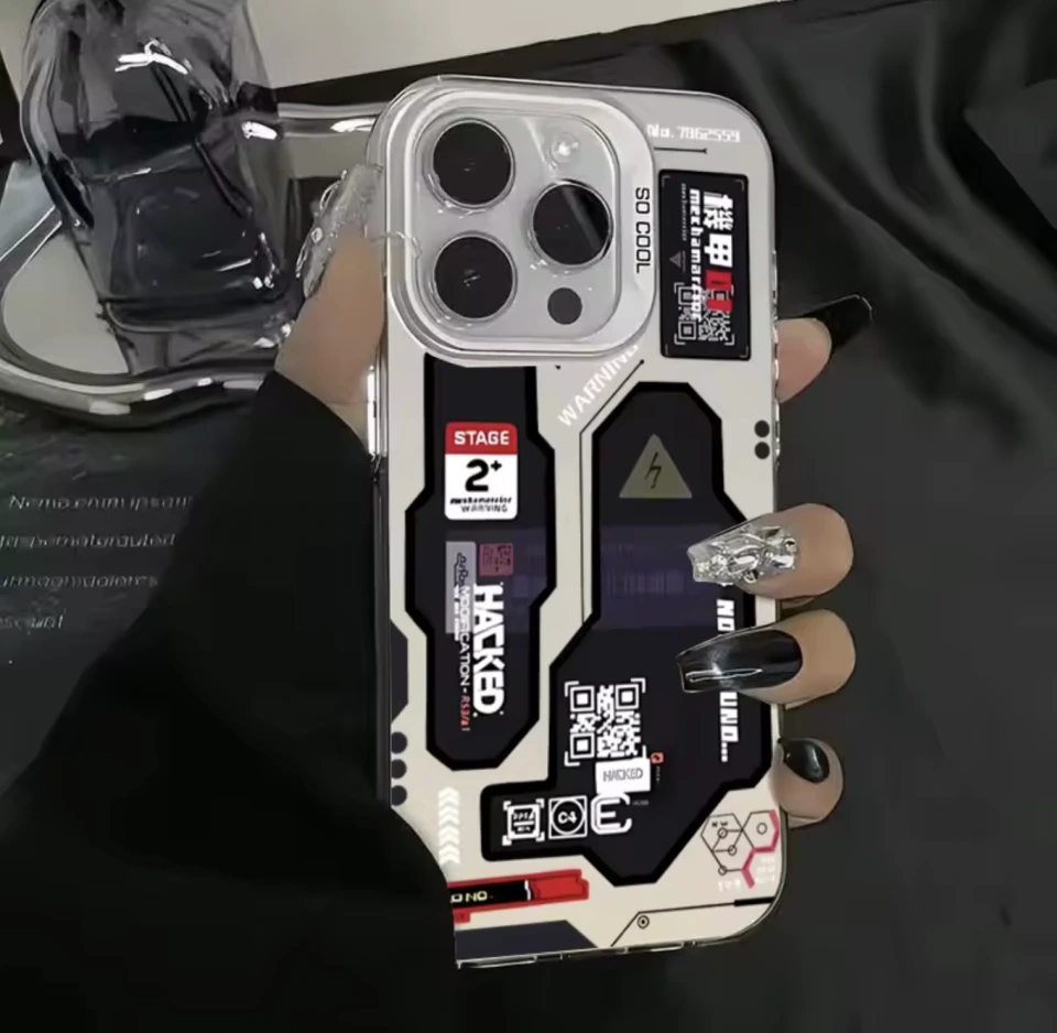 Cyberpunk Hacked Mech iPhone Case